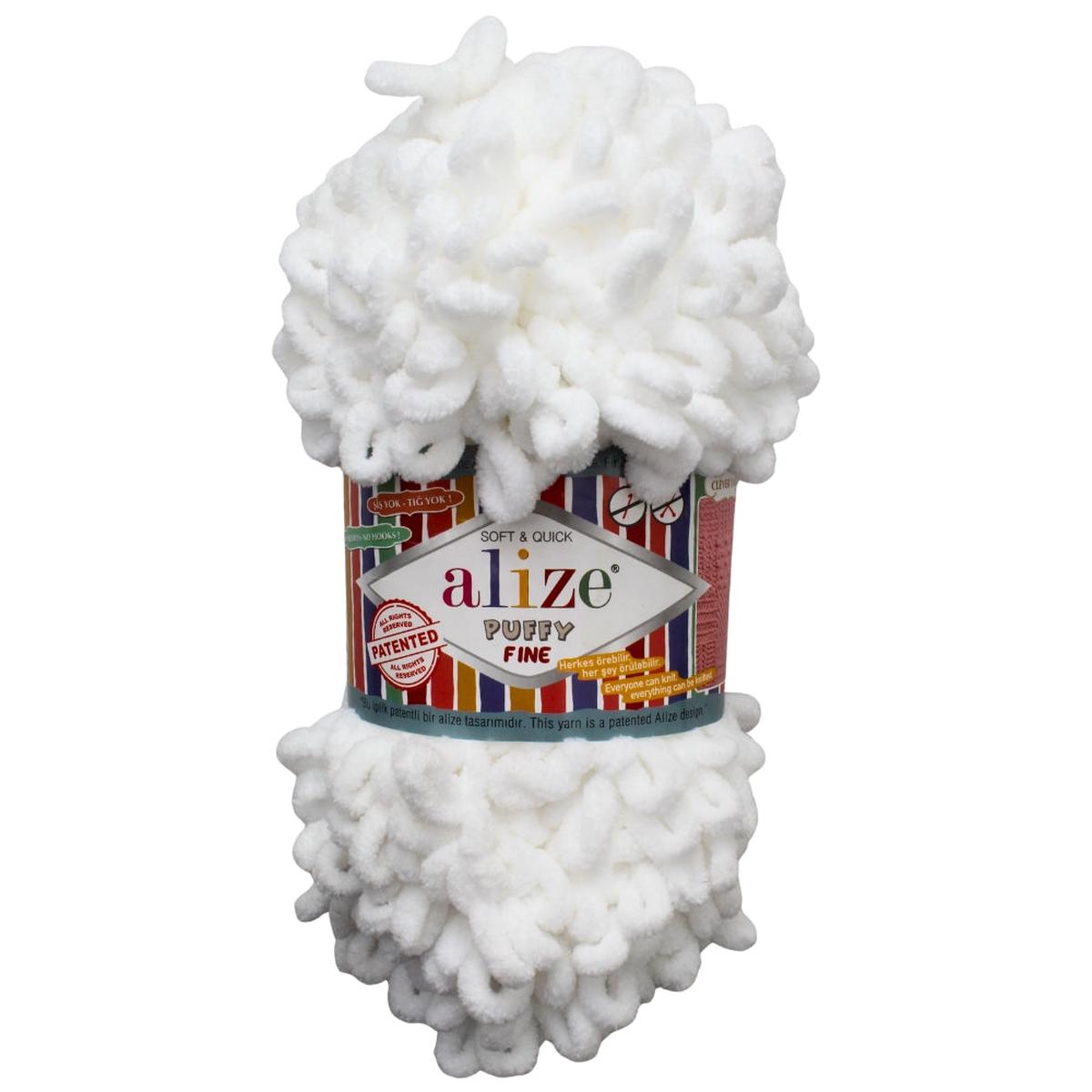 ALIZE PUFFY FINE 100G 867 WHITE