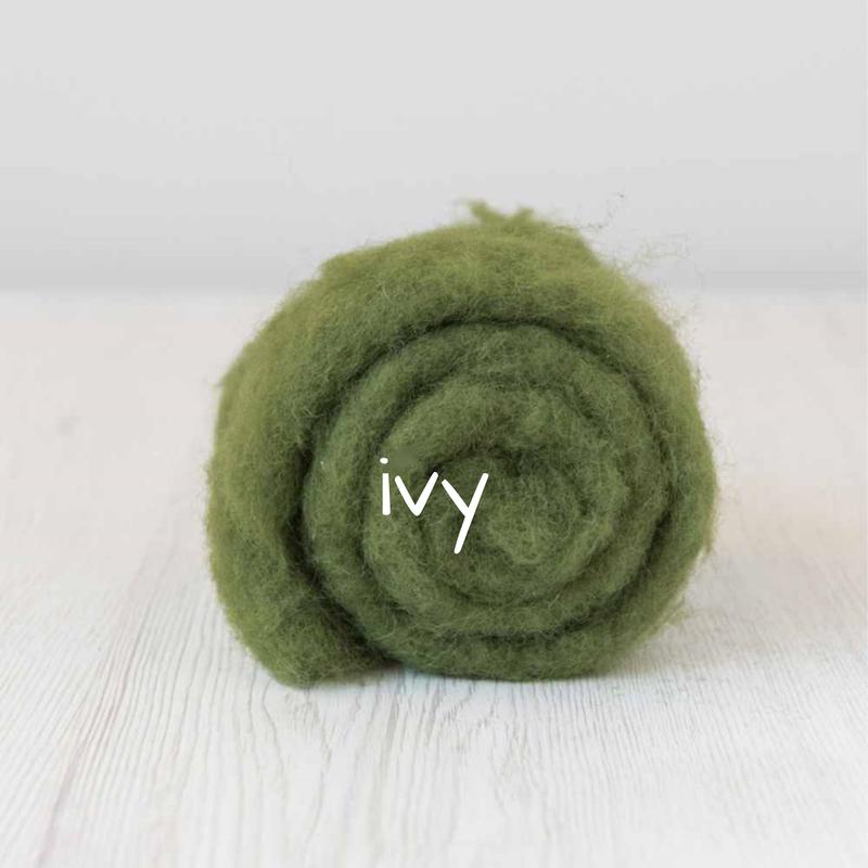 Carded Batting New Zealand Wool DHG 'Maori' Batt - Ivy