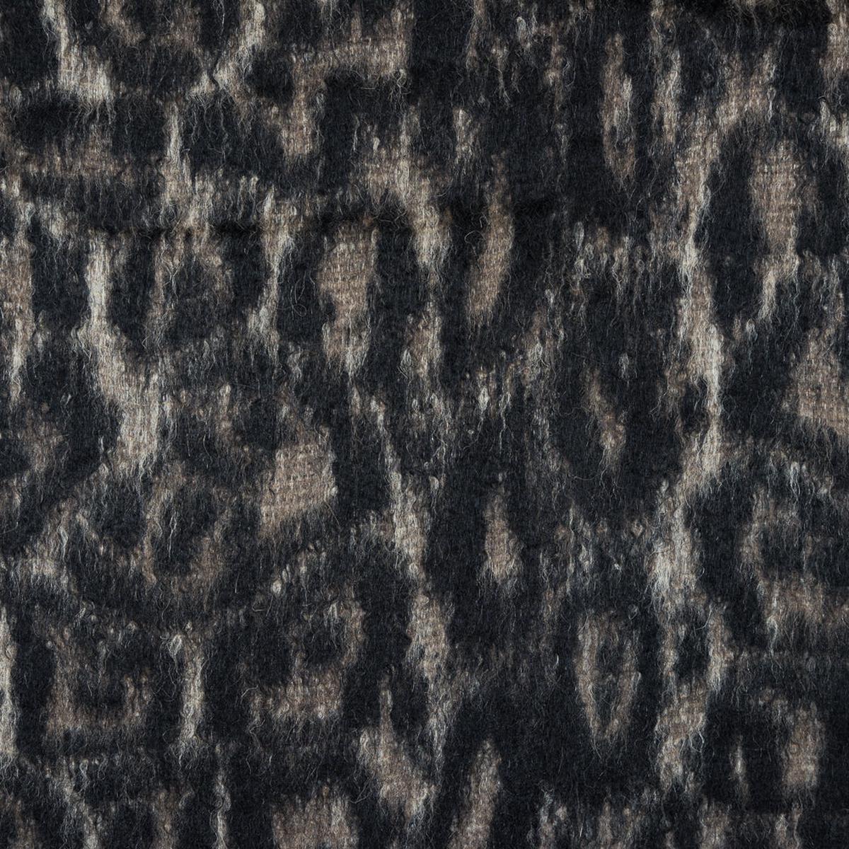 Cavalli Black and Oyster White Animalistic Alpaca Coating