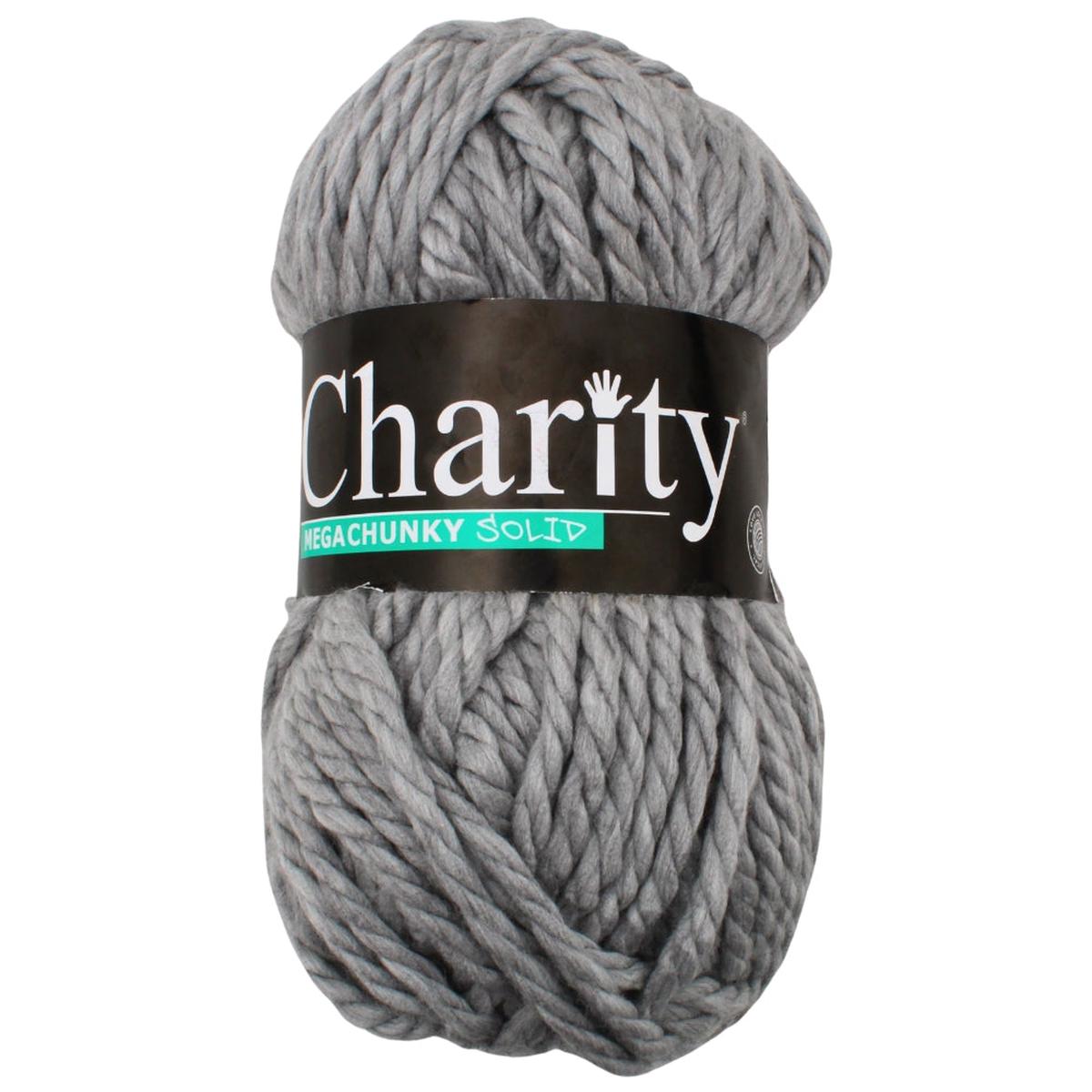 CHARITY MEGA CHUNKY SOLID 300G GREY
