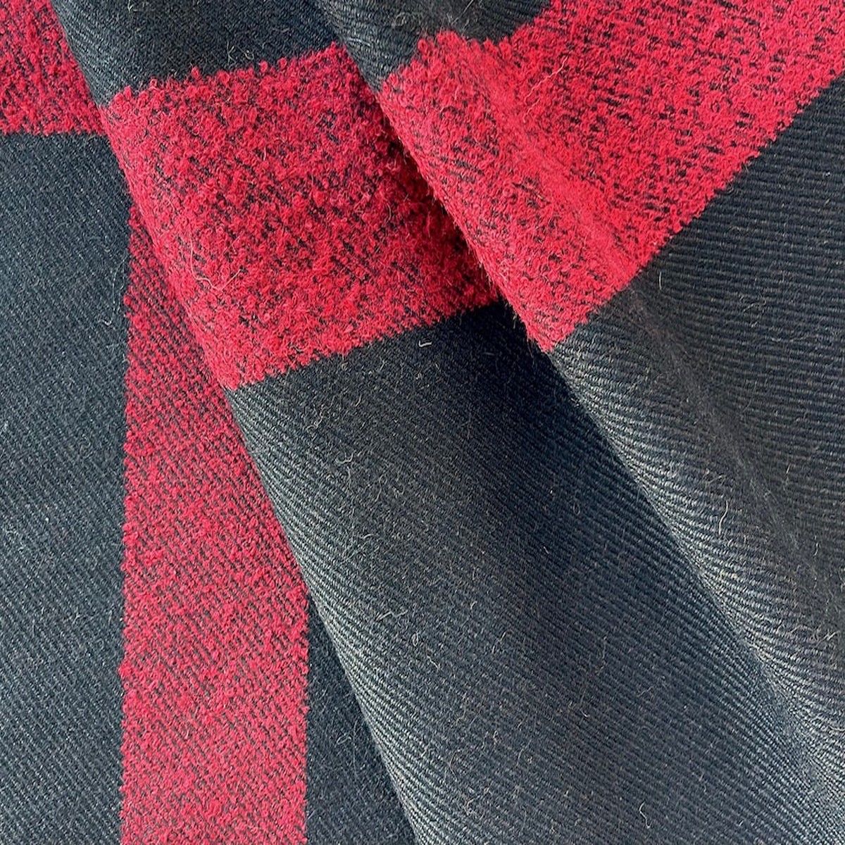 Prada Bittersweet & Crimson Mohair & Wool Twill Coating (Made in Italy)