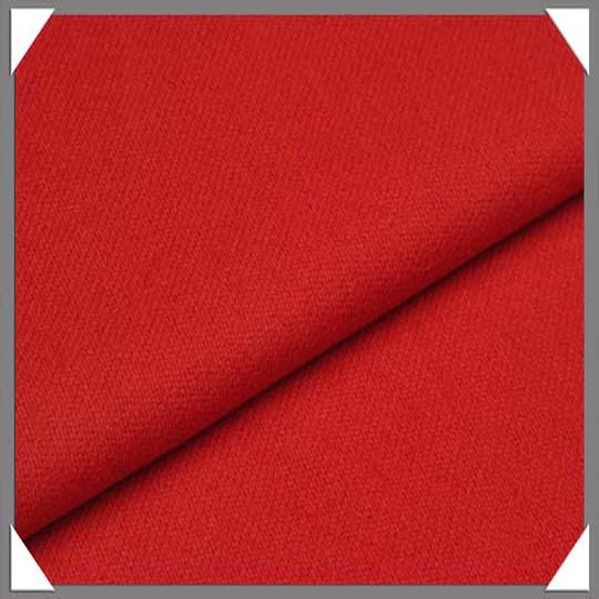 Red Wool Flannel Fabric - Red Solid, 58/60" Width