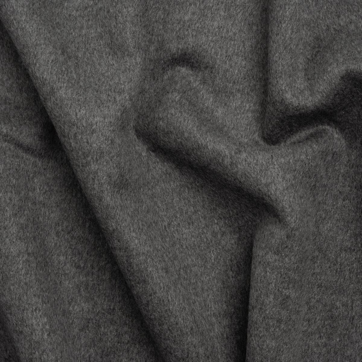 Virgin Wool and Cashmere Double Cloth Coating - Heathered Smoke - Astana Collection