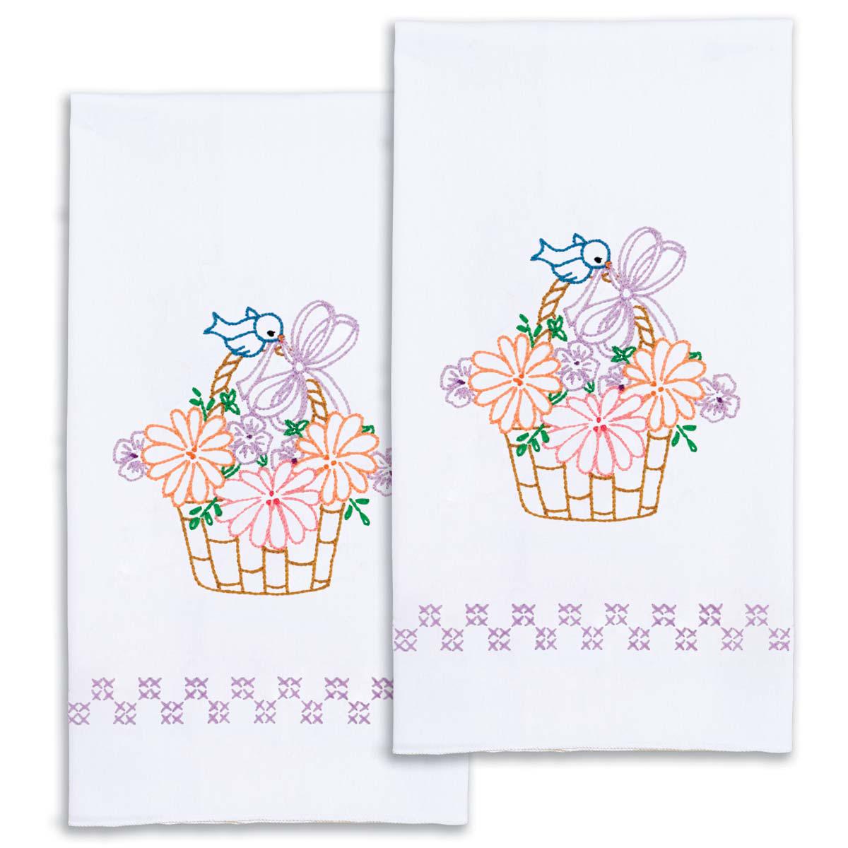 Bird on a Basket 17 x 28 in. Decorative Hand Towels 320-798
