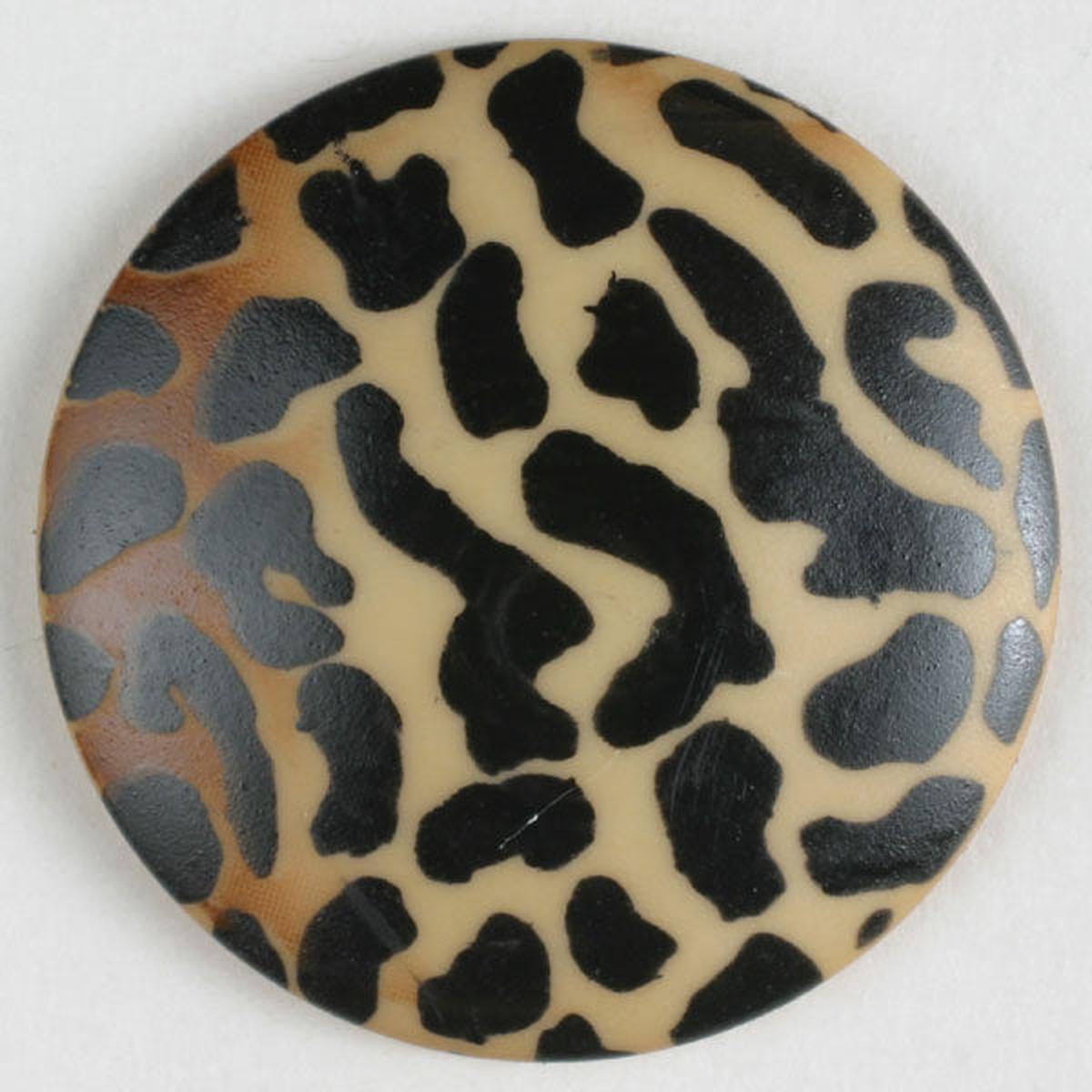 Cheetah Print Shank Back Button