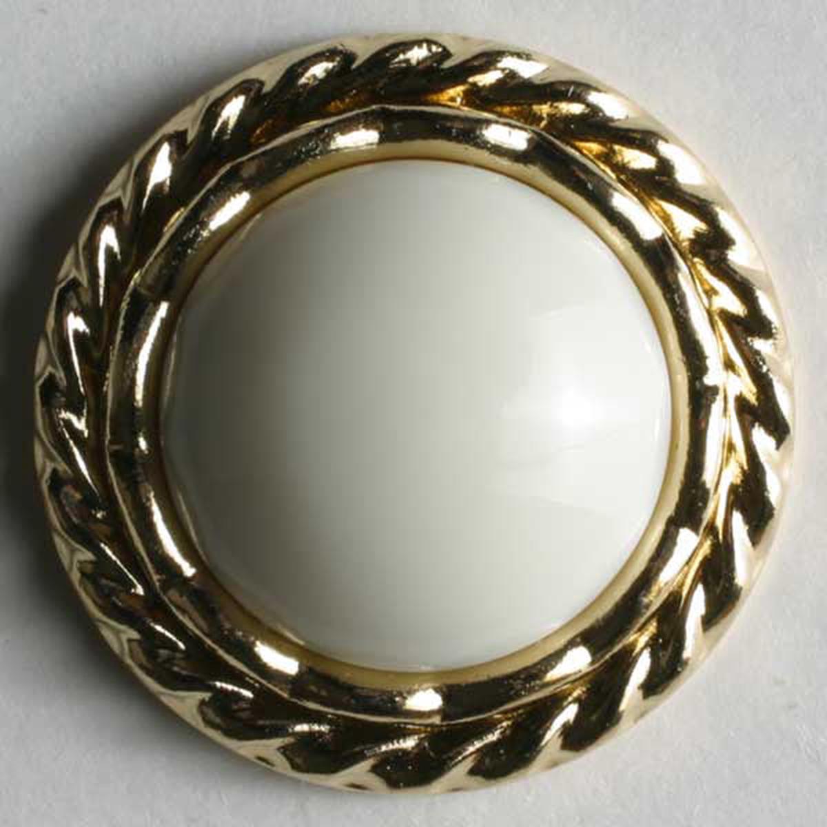 Gold Wreath White Shank Button