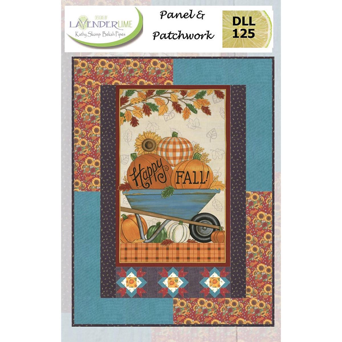 Happy Fall Panel and Patchwork Pattern DLL125