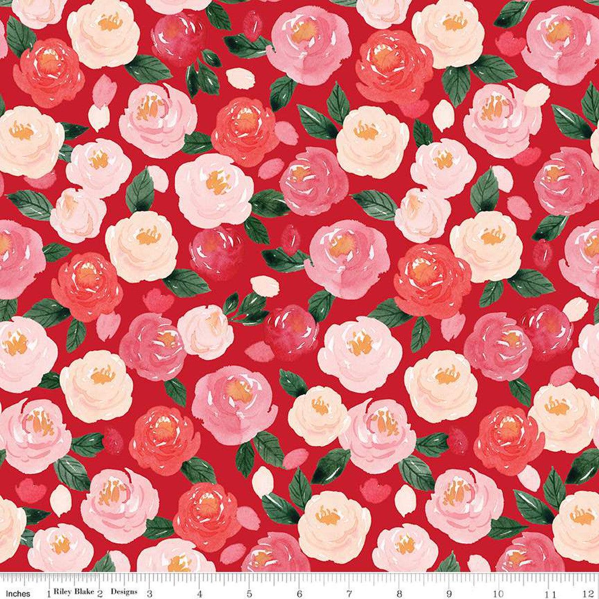 My Valentine Collection Roses Cotton Fabric C14150