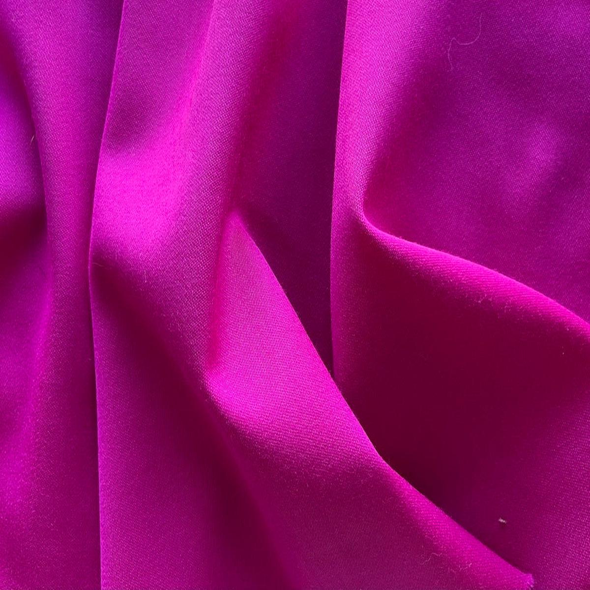 Saturated Fiery Fuchsia Selvedged Stretch Wool Twill Suiting (Made in Italy)
