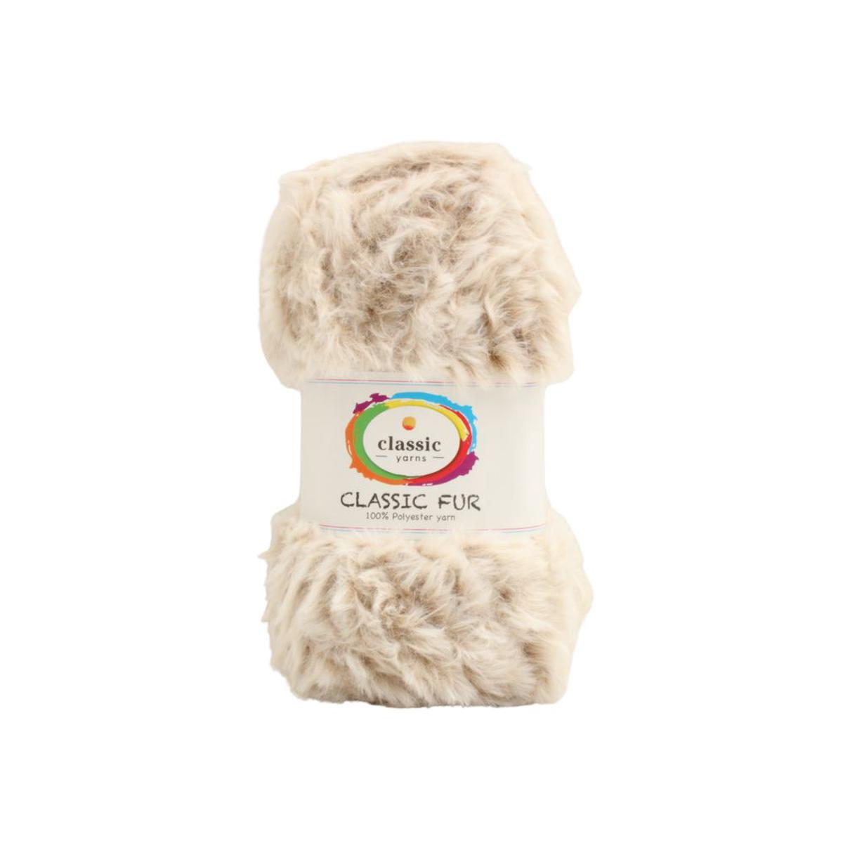 WOOL CLASSIC FUR PRINT 100G BEIGE 05
