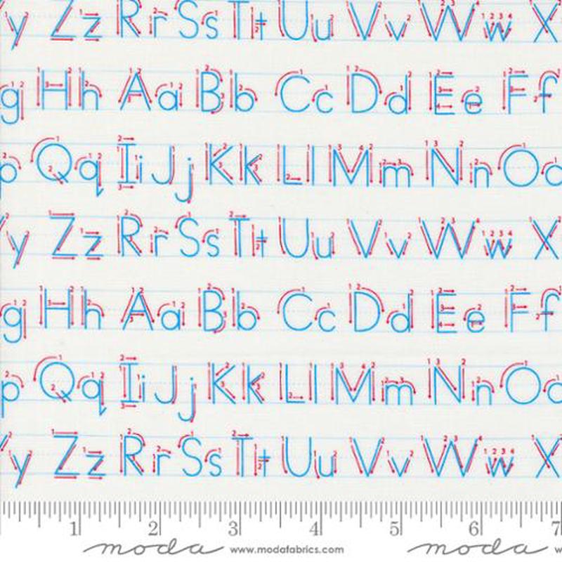 Back to School Collection Writing Letters Cotton Fabric 20895