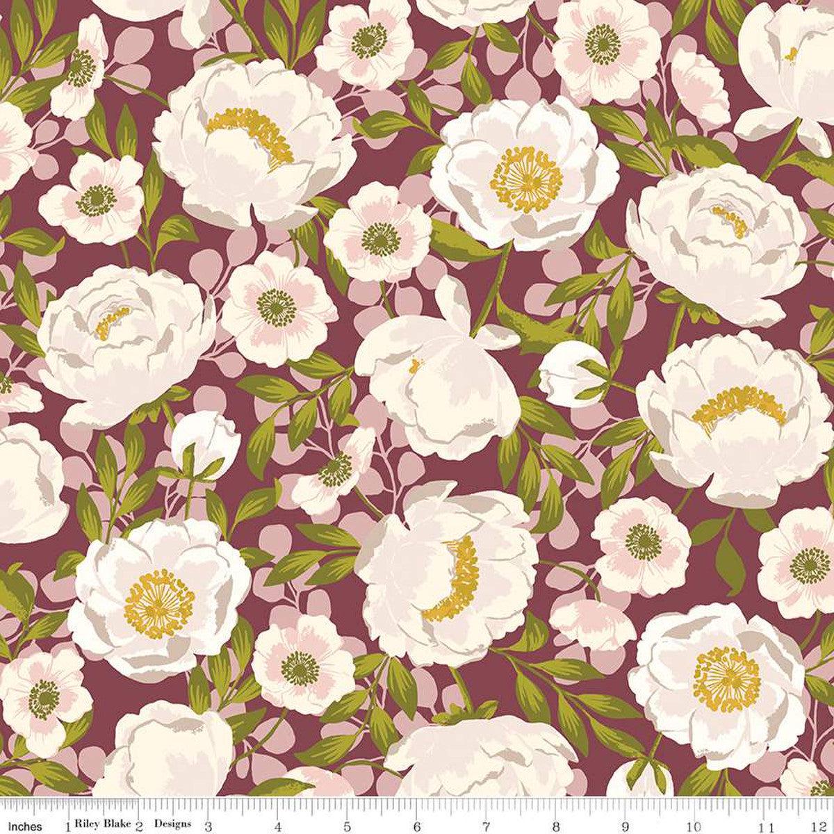 Blossom Lane Collection Large Floral Cotton Fabric C14000