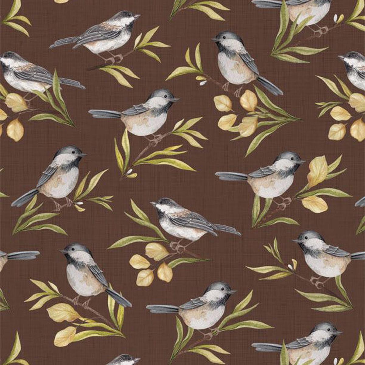 Chickadee Charm Collection Birds All Over Cotton Fabric 27727