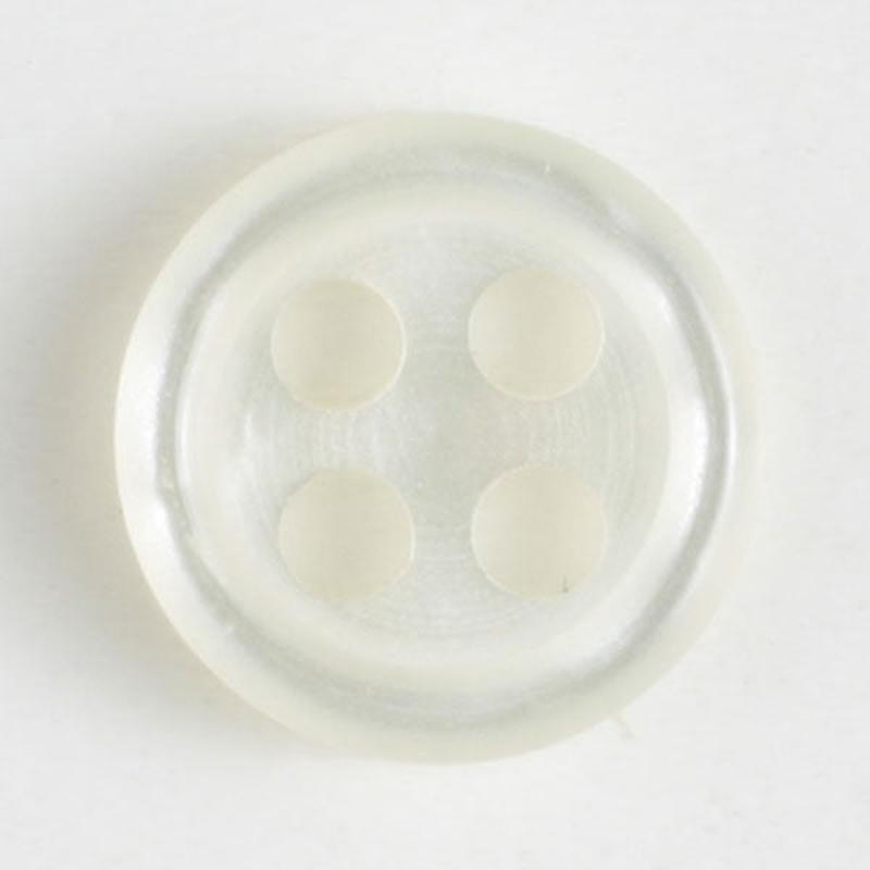 Classic Round Clear White Buttons