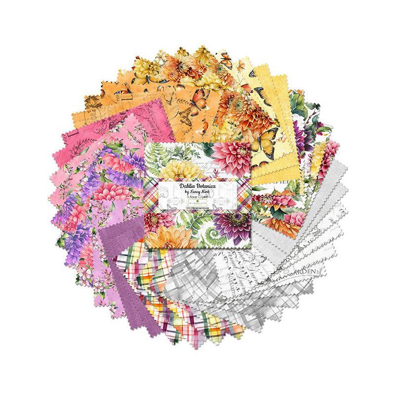 Dahlia Botanica Collection 5 Karat Cotton Fabric Crystals 508-880-508