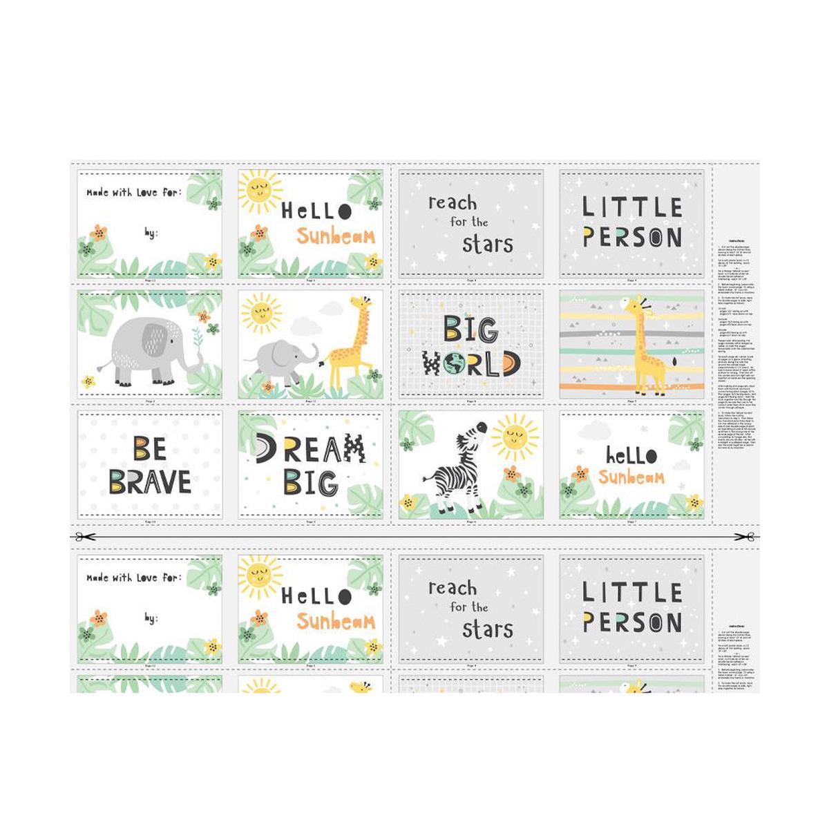 Hello Sunbeam Collection Book Panel Cotton Fabric 24500-917