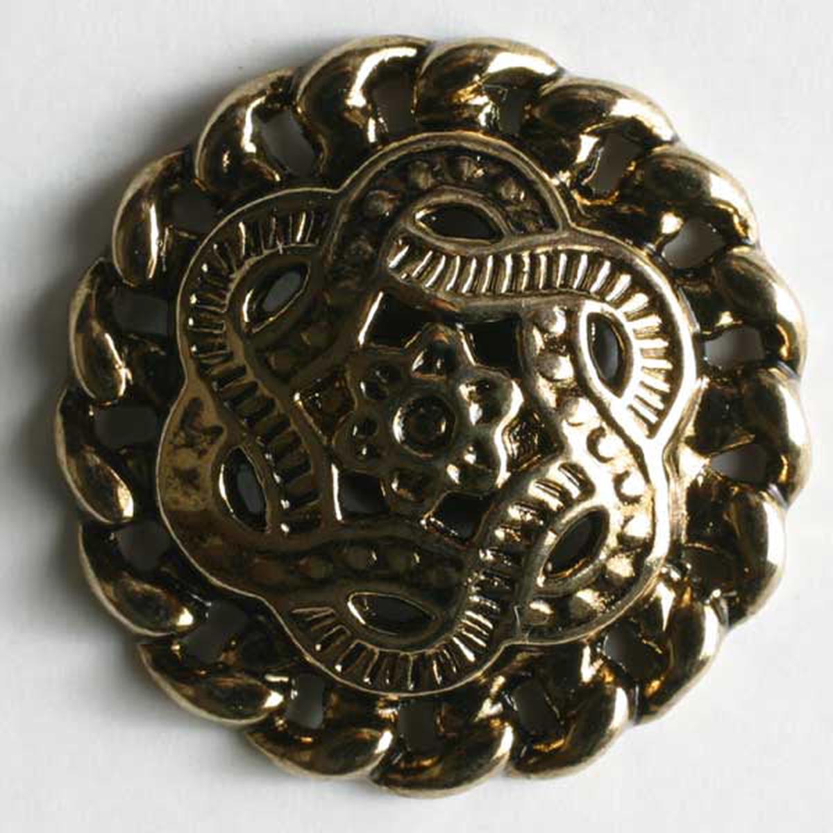 Round Antique Gold Metal Buttons 1901 1902
