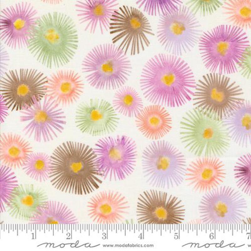 Blooming Lovely Collection Aster Florals Watercolor Cotton Fabric 16972