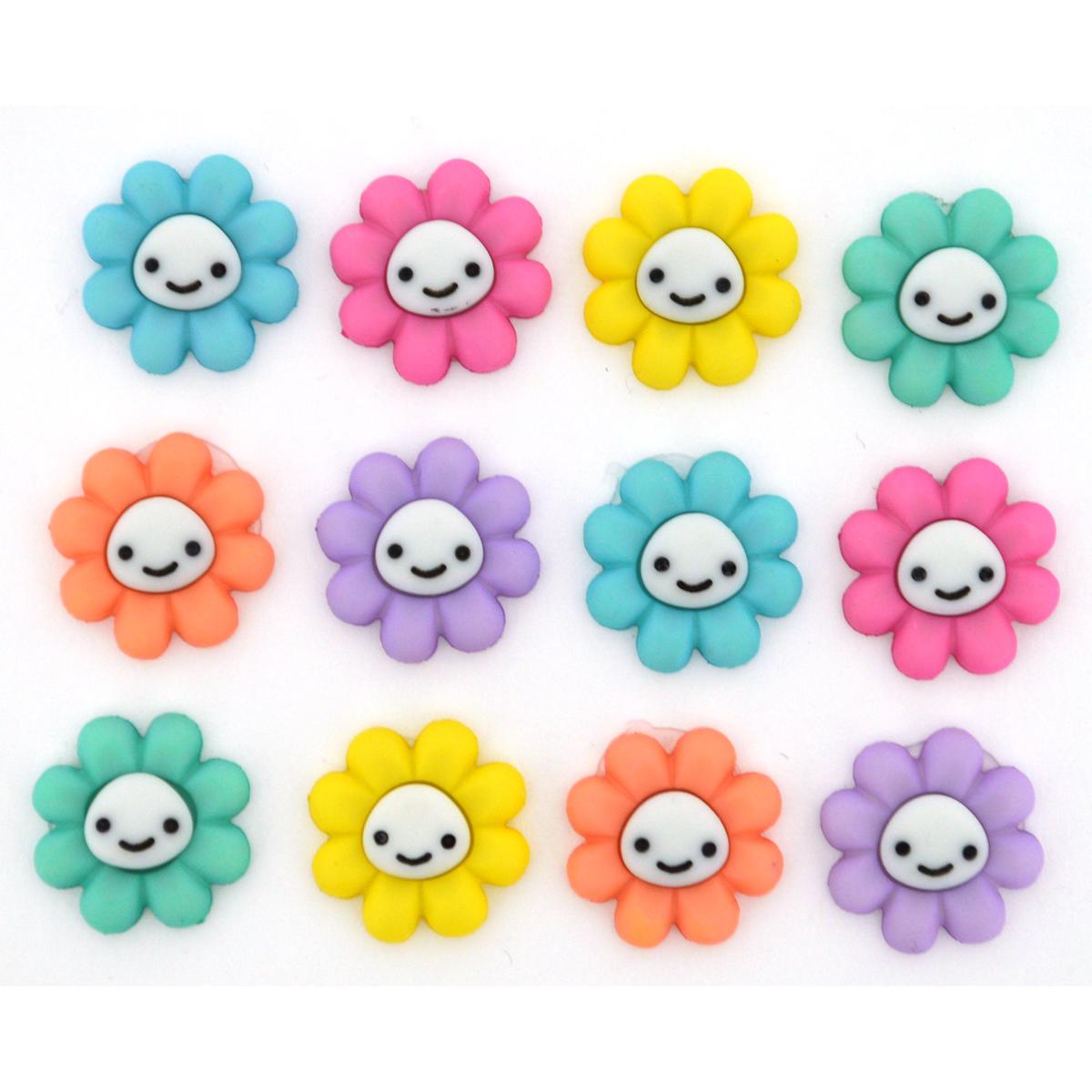 Buttons Happy Little Flowers 10110