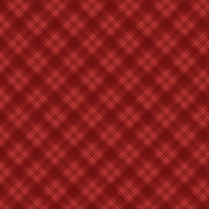 Cardinal Celebration Collection Plaid Cotton Fabric 37760
