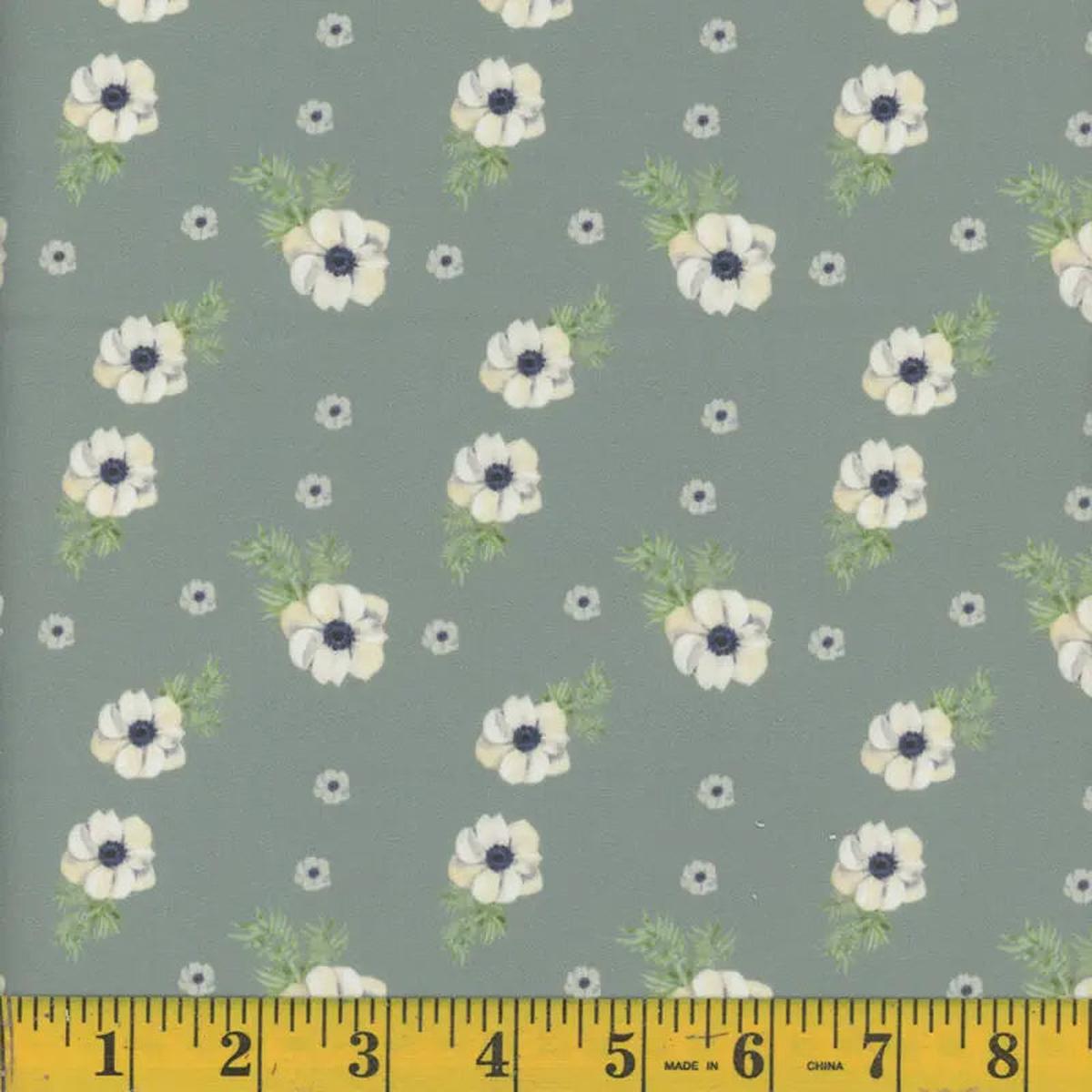 Chambray Anemone Poly Cotton Fabric 137