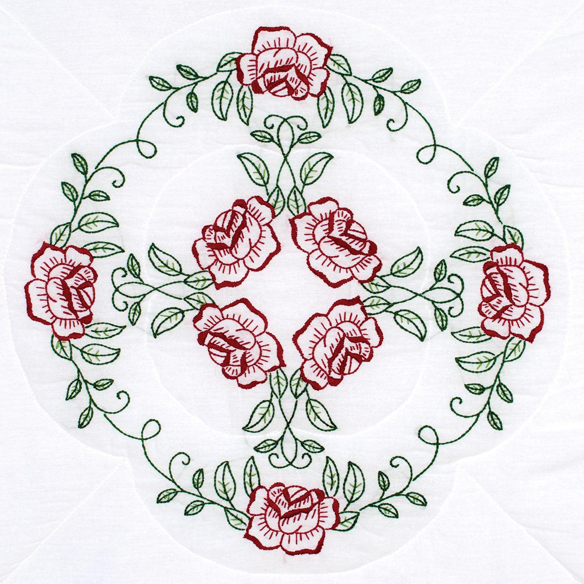 Circle of Roses 18-Inch Quilt Blocks 732-698
