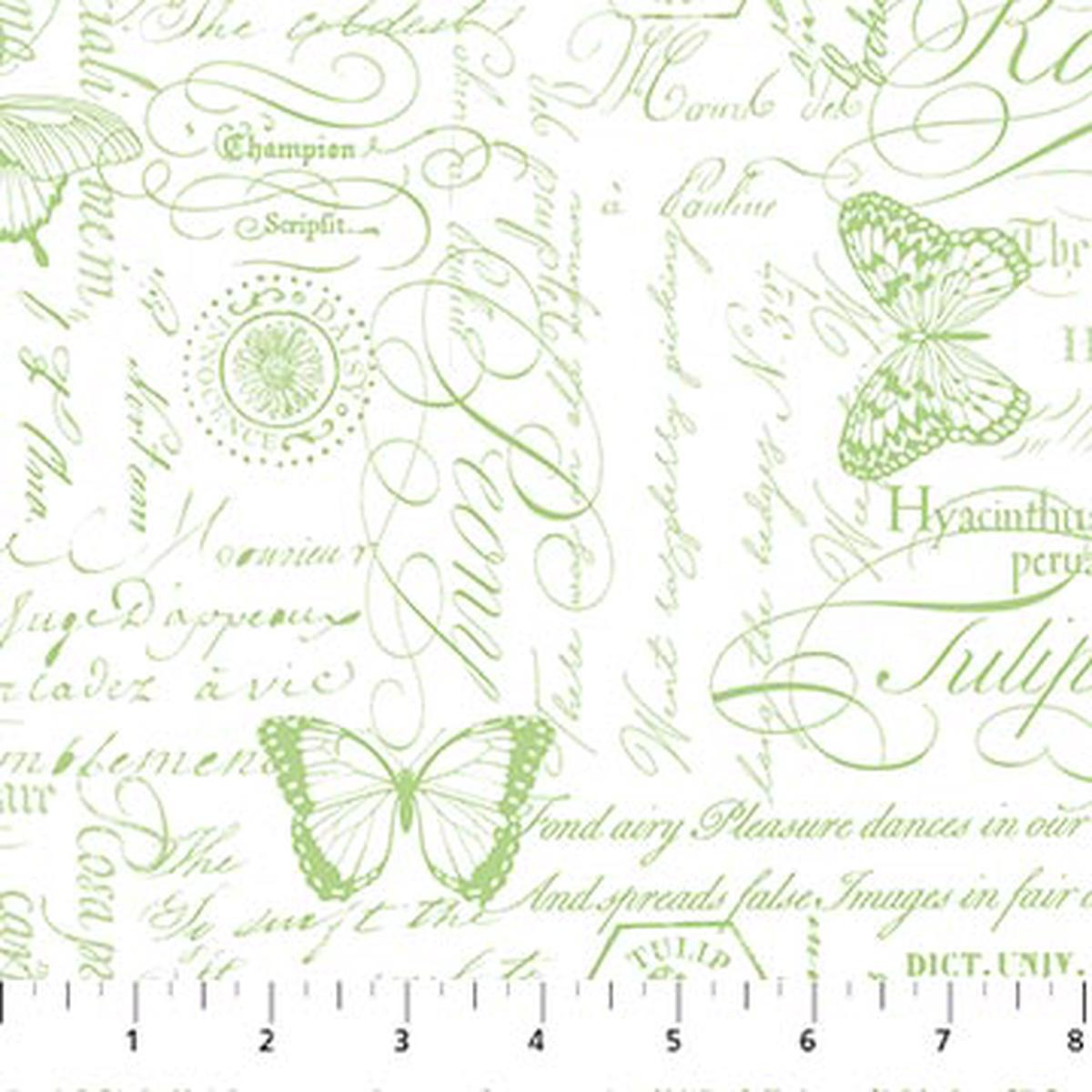Deborah's Garden Collection Text Cotton Fabric DP25600