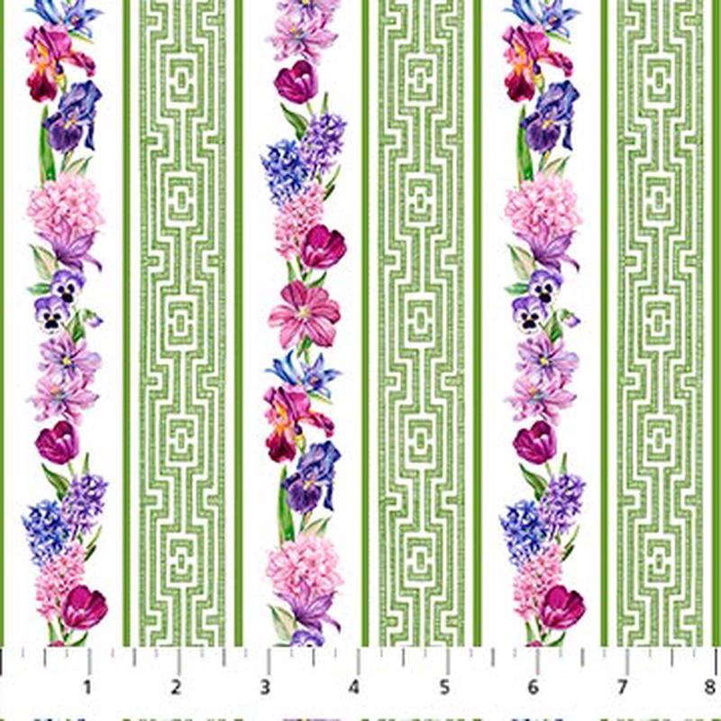 Deborah's Garden Collection Vertical Stripe Cotton Fabric DP25598