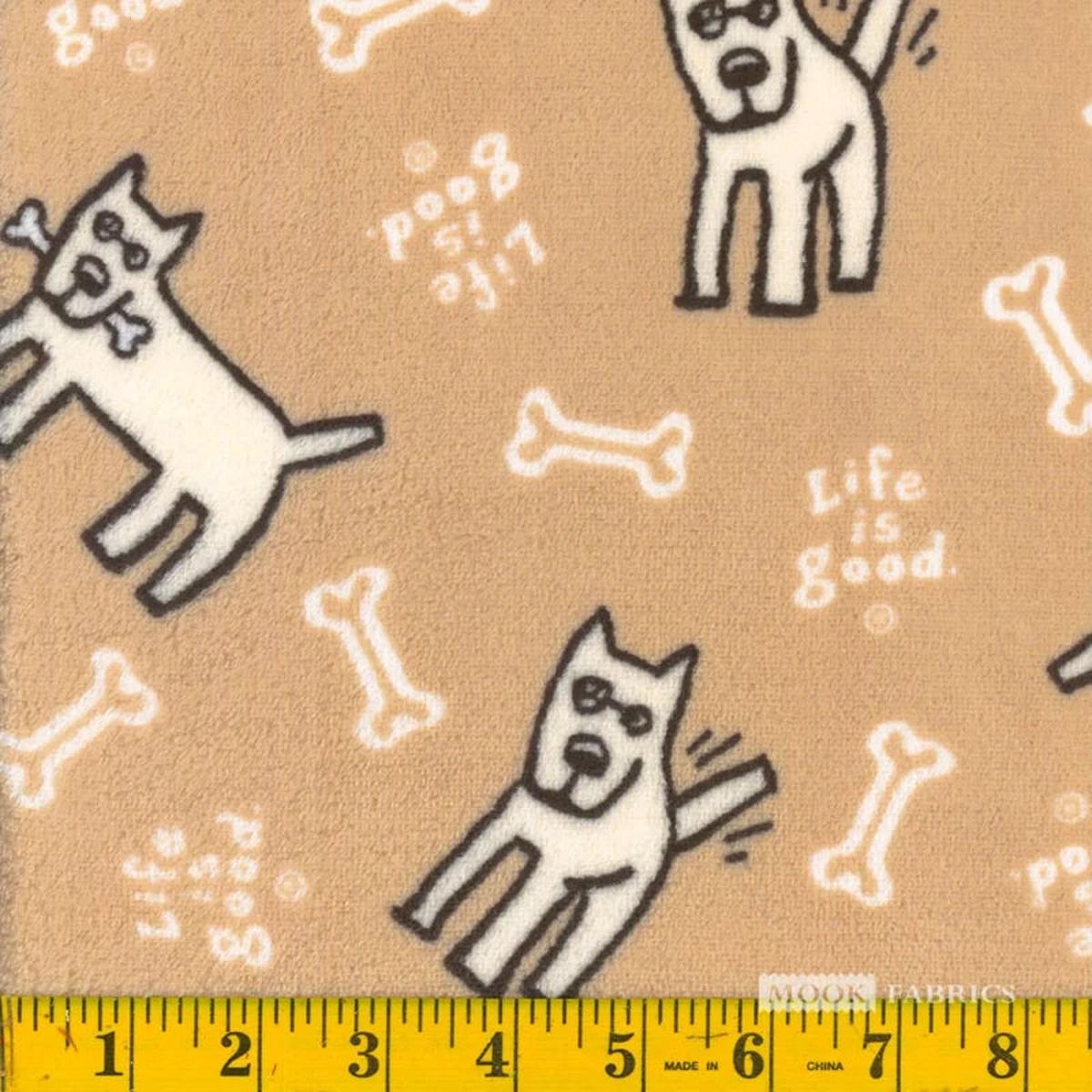 Dog Print Fleece Flannel Fabric 1379