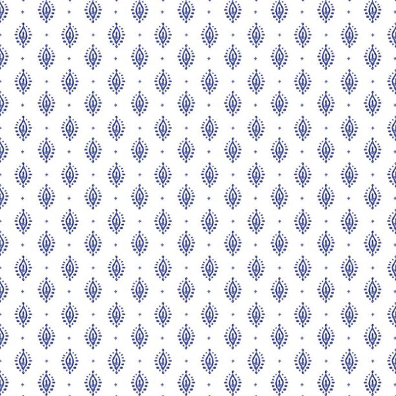 Indigo Splash Collection Petite Medallion Cotton Fabric 15717