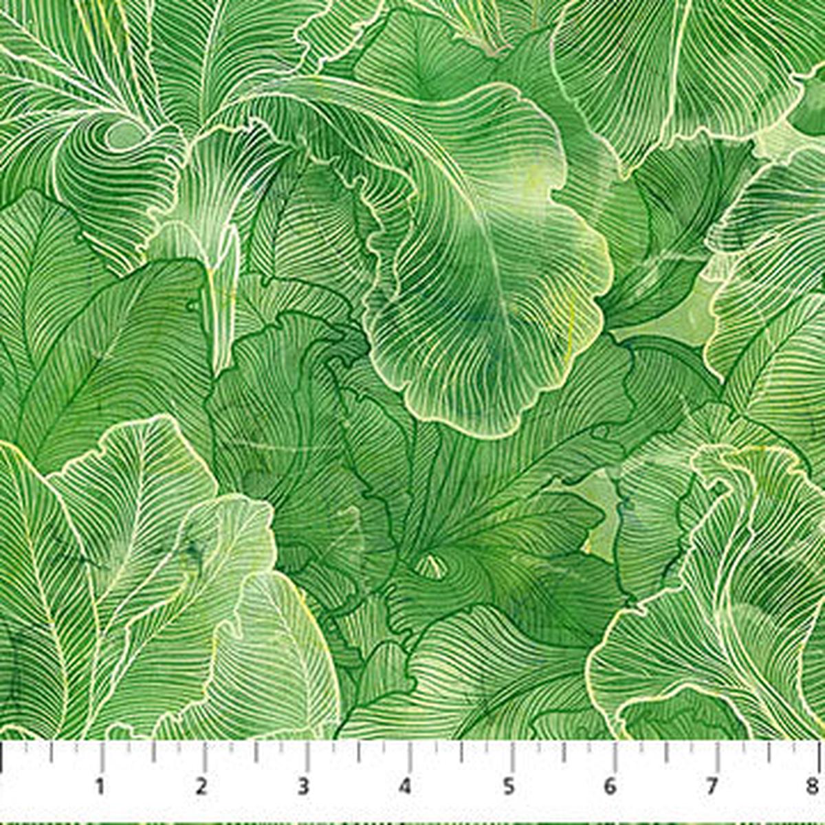 Infatuation Iris Collection Leaf Print Cotton Fabric DP28615