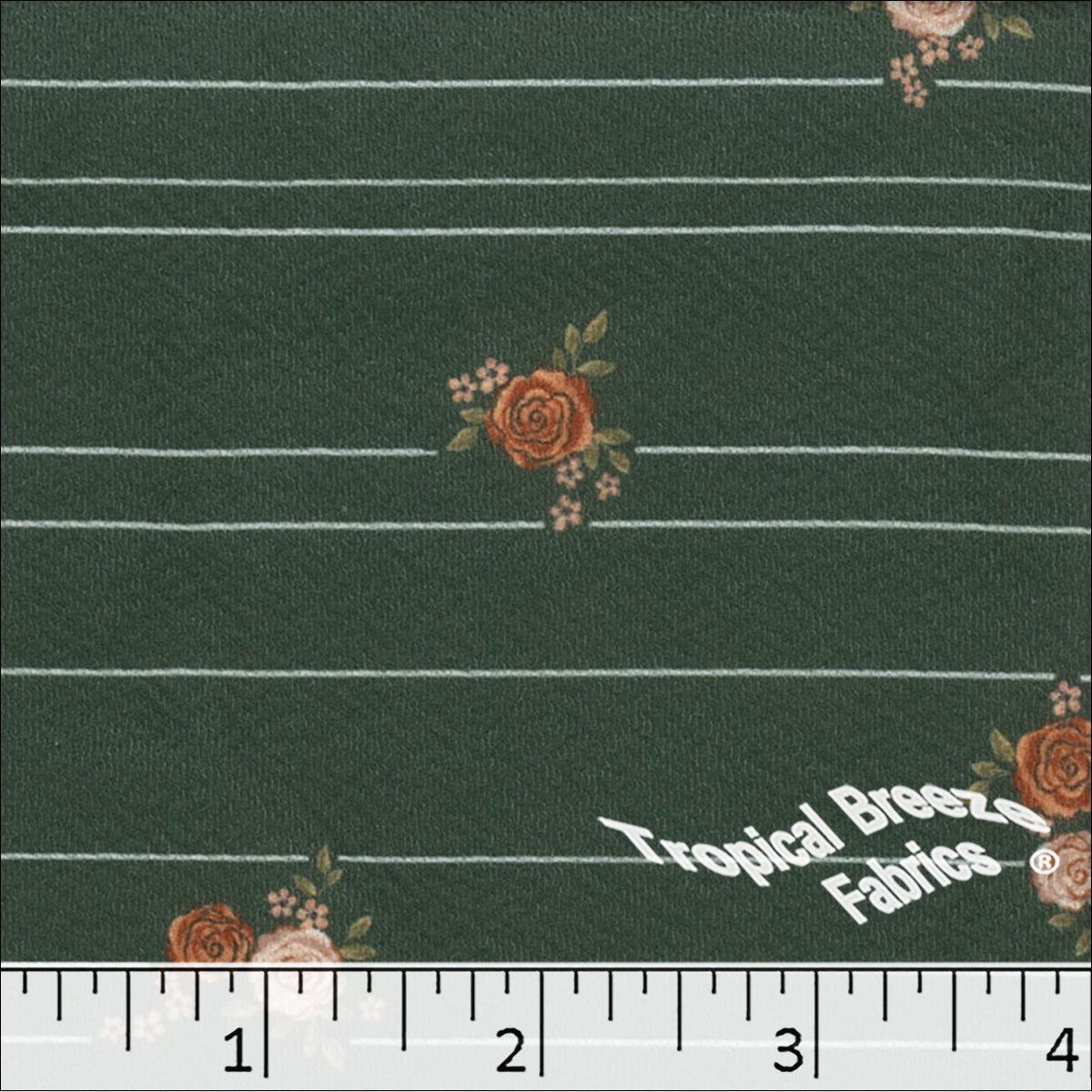 Liverpool Floral Stripe Print Fabric 32951