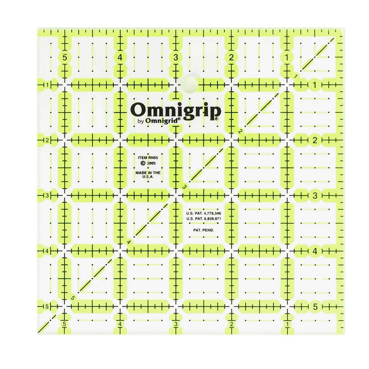 Non-Slip 5.5 in. Square Quilt Ruler, Neon RN-5