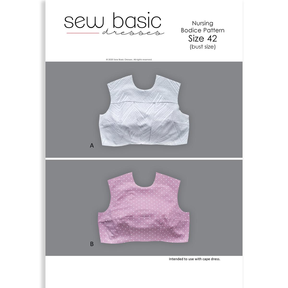 Nursing Bodice Pattern for Cape Dress