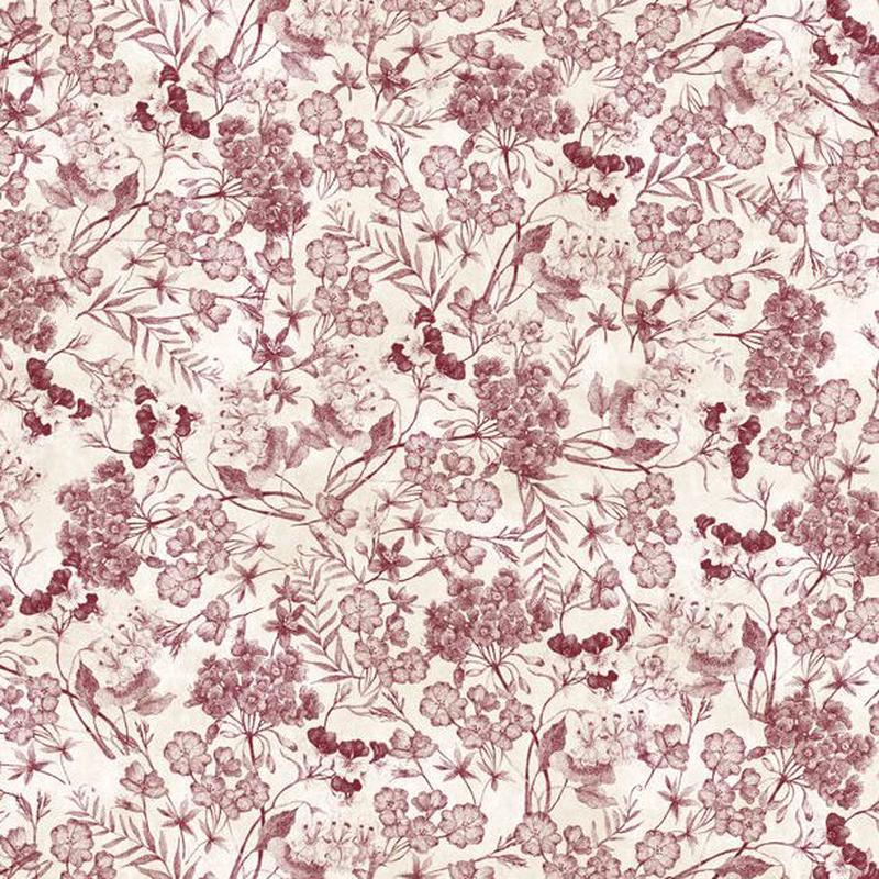 Proud Rooster Collection Floral Toile Cotton Fabric 39768