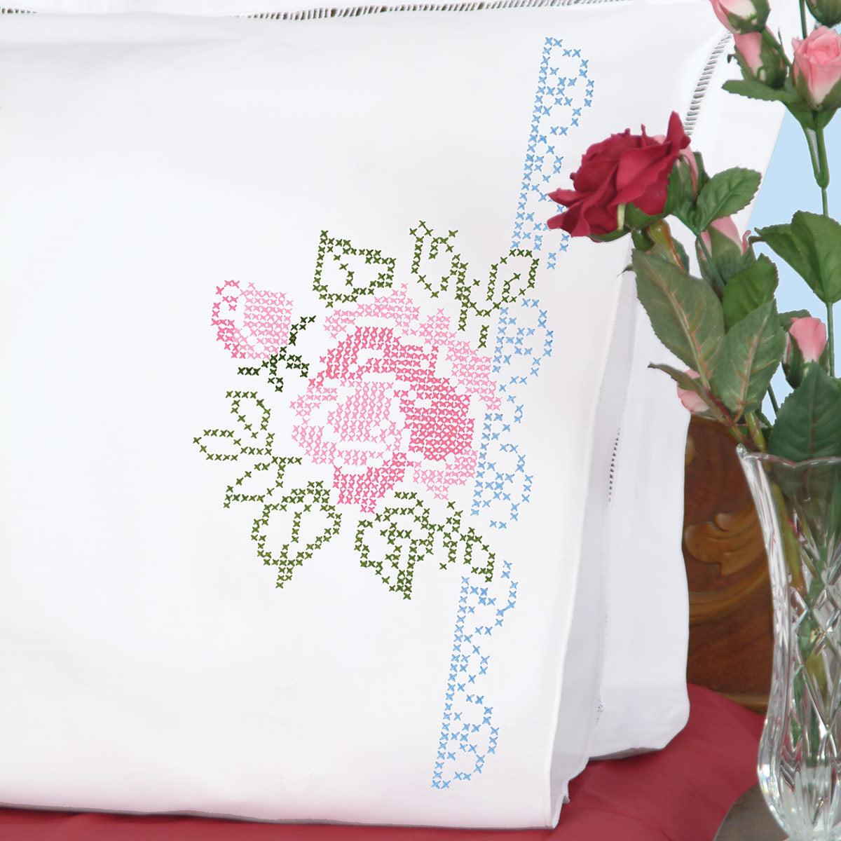 Roses Perle Edge Pillowcases 1600-386