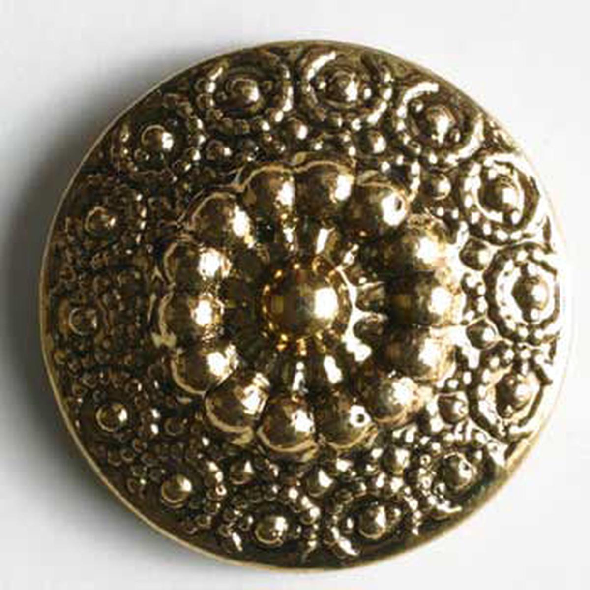 Round 24K Gold Plated Metal Buttons 1895