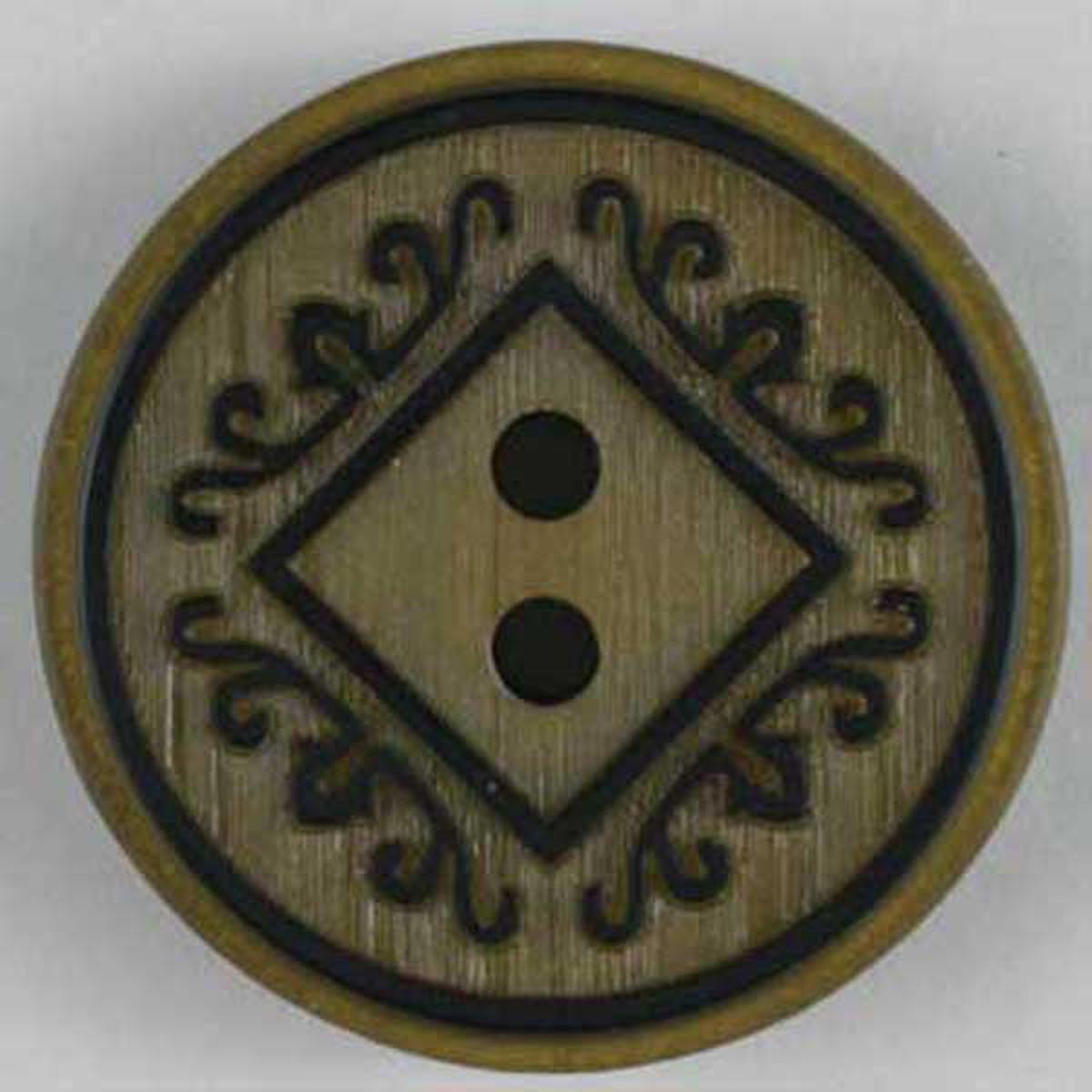 Round Black & Tan Buttons 1037 1038