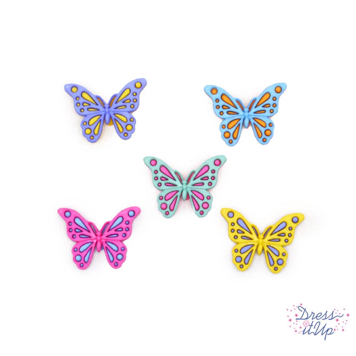 Welcome Spring Pastel Butterfly Buttons 11842