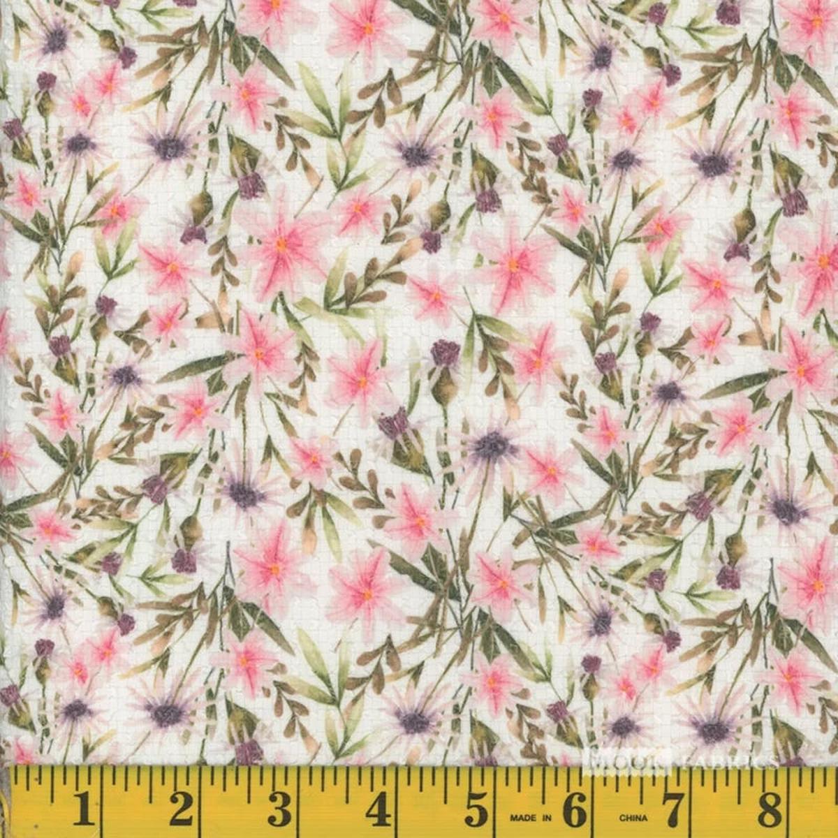 Wildflower Seersucker Stretch Fabric 1406
