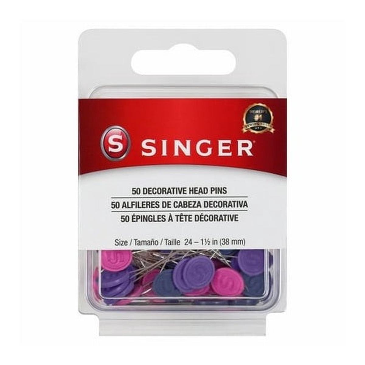 50-Count Decorative Head Straight Pins S-00109