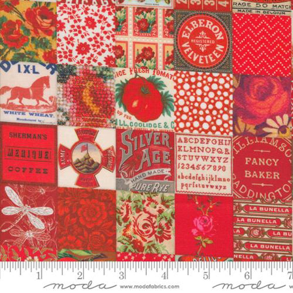 Curated in Color Collection Small Patchwork Cotton Fabric 7461