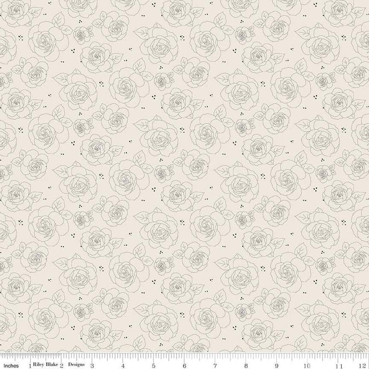 Forgotten Memories Roses Cotton Fabric C12754