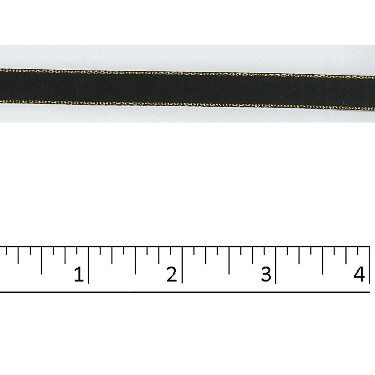 Gold and Silver Metallic Edge Ribbon 8254