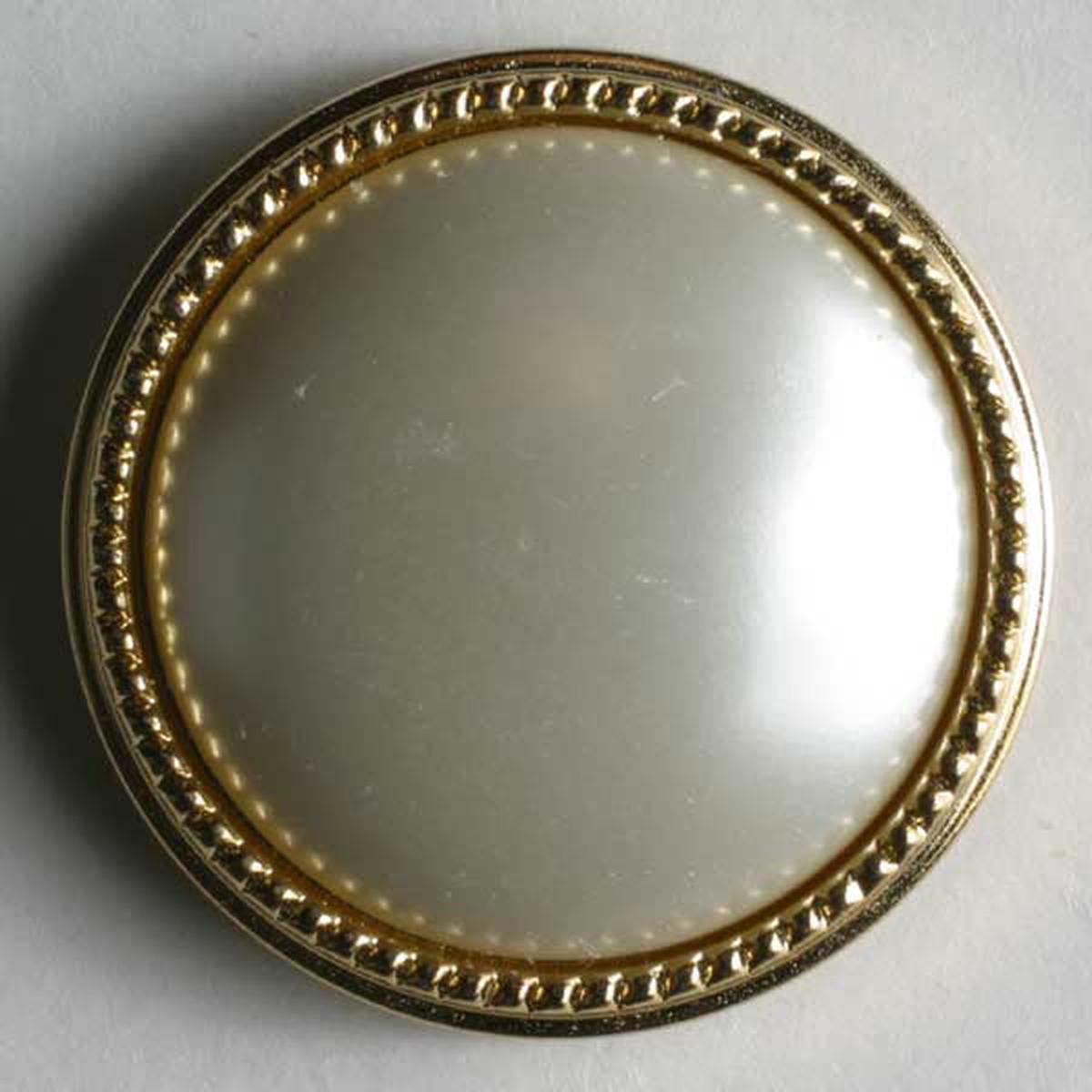 Gold Border Round Shank Button