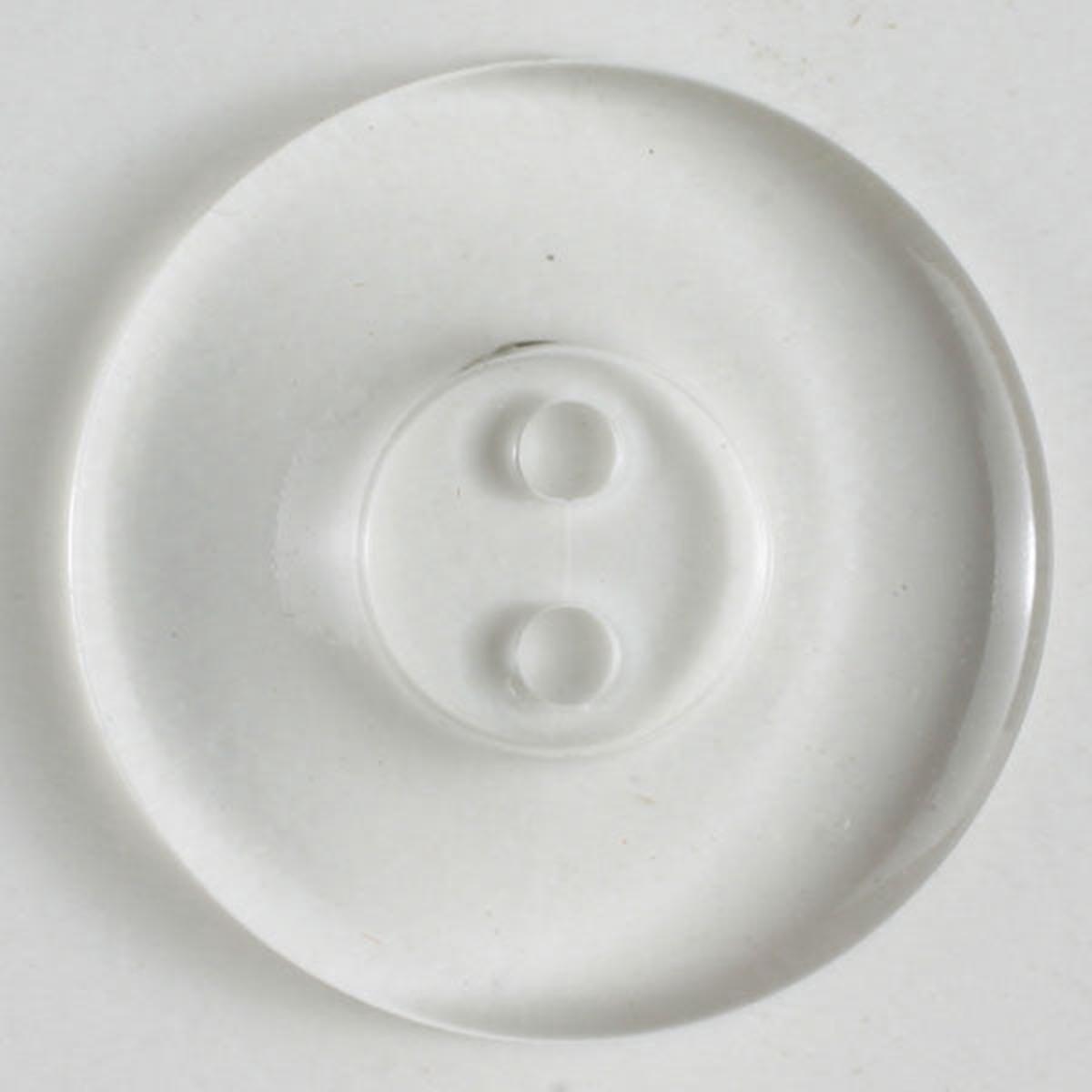 Simply Classic 2 Hole Clear Round Button