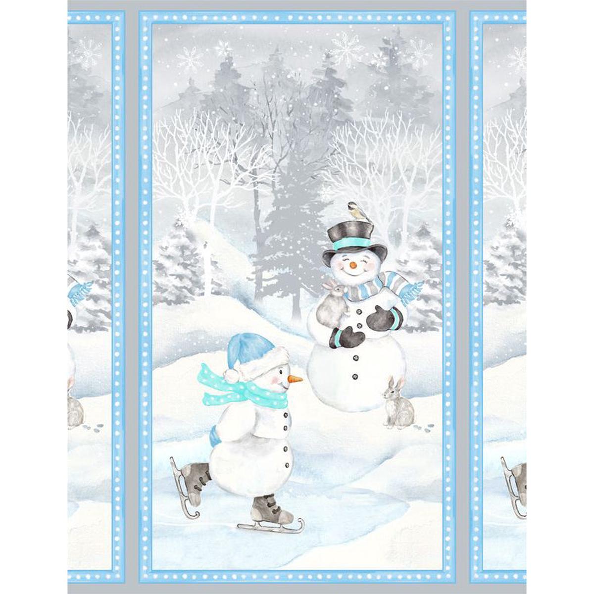 Snow Valley Cotton Fabric Panel 1810-42452-194