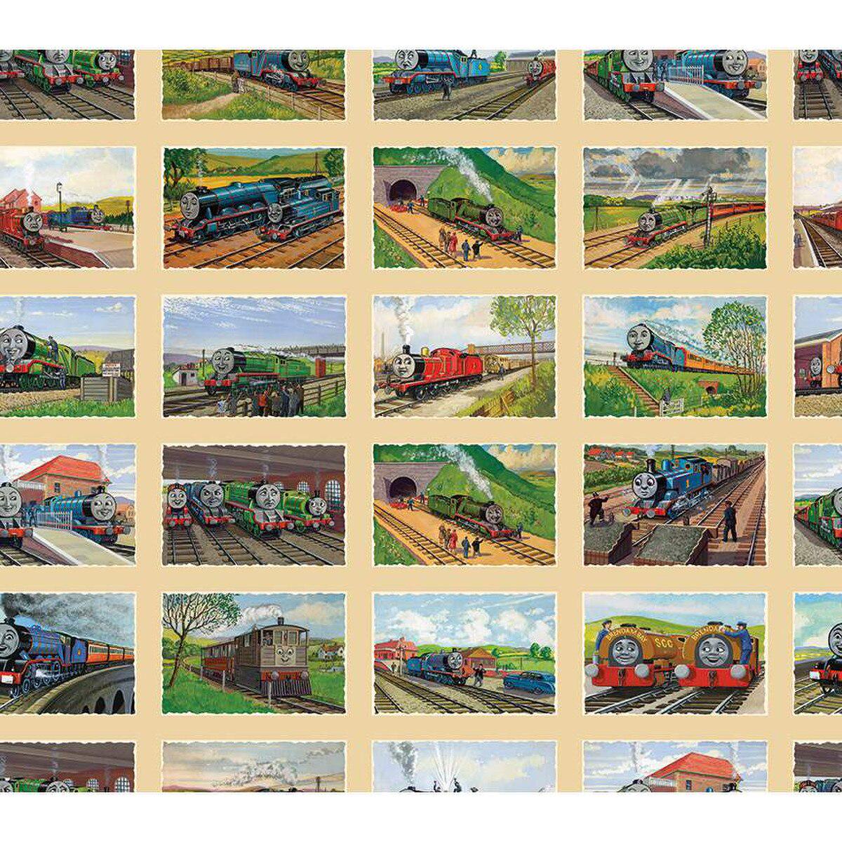 Thomas and Friends Collection Art Grid Cotton Fabric CD17016