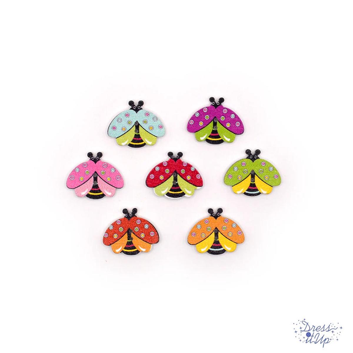Colorful Ladybugs Buttons 13264