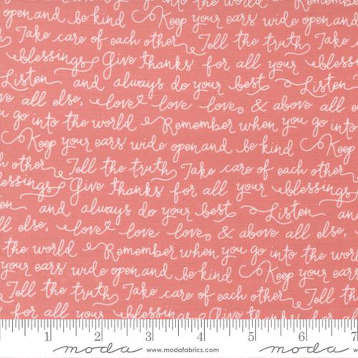 Country Rose Collection Farmhouse Script Cotton Fabric 5172